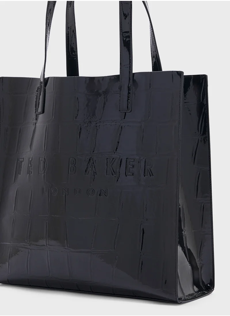 Ted Baker Croccon Croc Effect Large Icon Bag