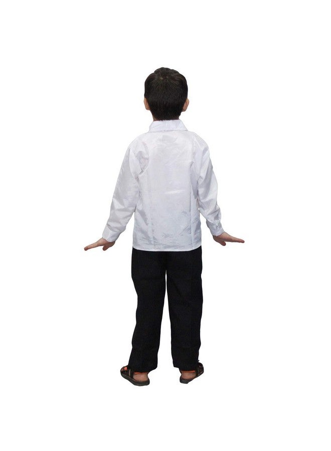 Kaku Fancy Dresses Kaku Fancy Dresses Polyester White Frill Shirt Western Costume - 14-17 Years, For Boys  - Image 4