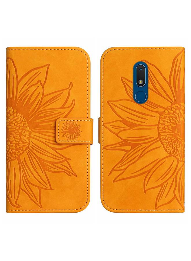 اس-توب جراب هاتف Nokia C3 من الجلد المريح بنقشة زهرة الشمس مع حبل تعليق - Image 2