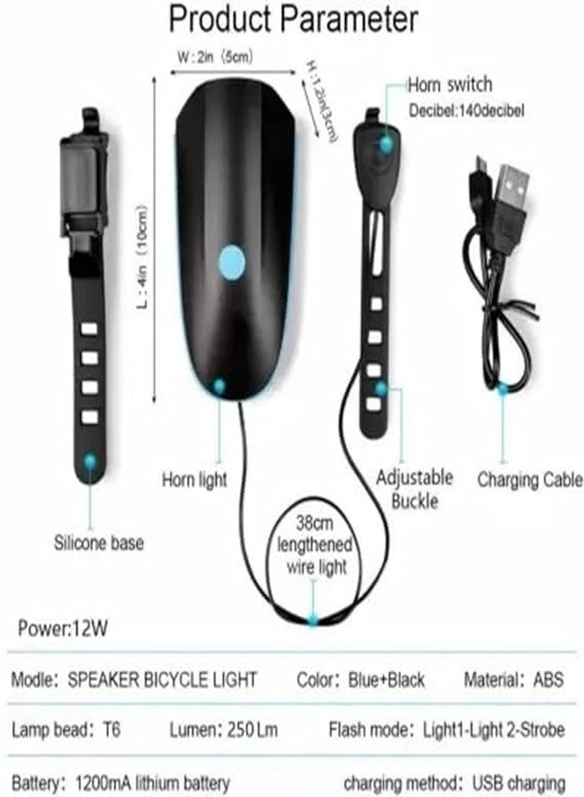 VYNEX USB Rechargeable LED Bicycle Light Set with Front and Rear Lights, IP65 Waterproof, Multiple Modes Safety Lights for Night Cycling - Image 5