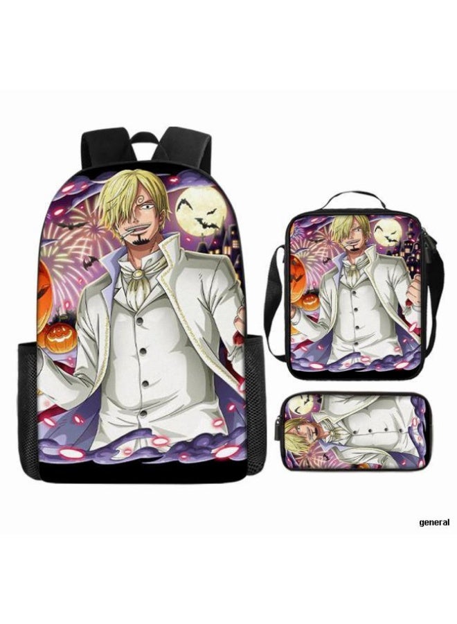 عام أحدث نموذج عالمي من الكرتون طباعة ثلاثة قطعة حقيبة مجموعة ( الطلاب ، الأطفال ، الأصدقاء ، نزهة ، تسلق الجبال ، الخ . ) - Image 1