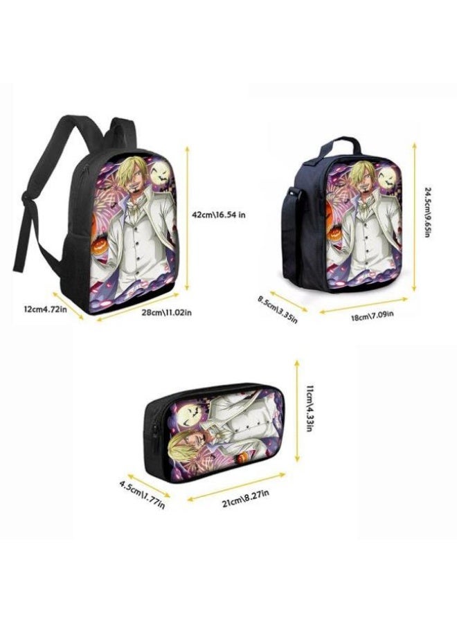 عام أحدث نموذج عالمي من الكرتون طباعة ثلاثة قطعة حقيبة مجموعة ( الطلاب ، الأطفال ، الأصدقاء ، نزهة ، تسلق الجبال ، الخ . ) - Image 3