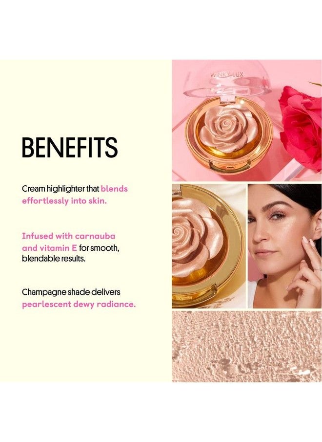 Winky Lux Cheeky Rose Cream Highlighter with Vitamin E Gold Highlighter Makeup Highlighter Champagne  - Image 4
