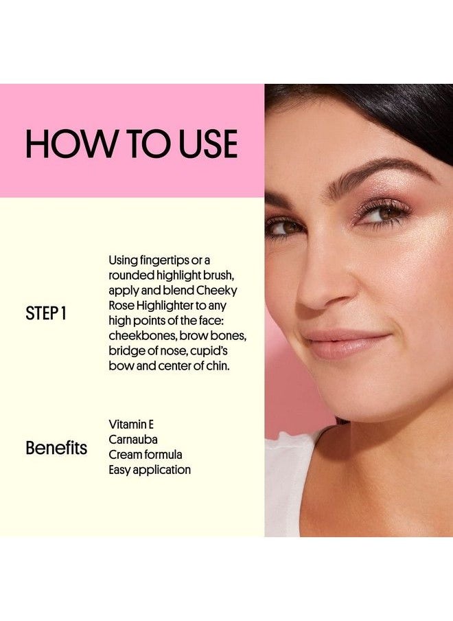 Winky Lux Cheeky Rose Cream Highlighter with Vitamin E Gold Highlighter Makeup Highlighter Champagne  - Image 5