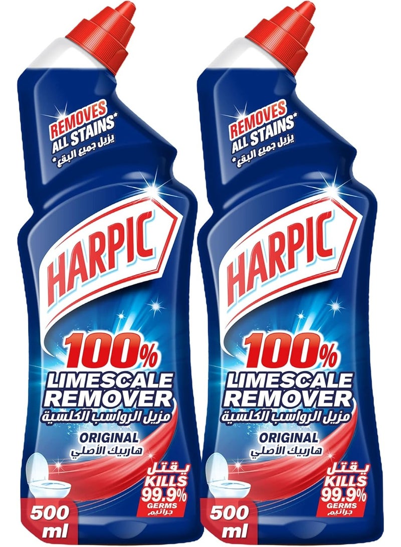 Harpic Original Toilet Cleaner, 100% Limescale Remover, 500ml - Image 1