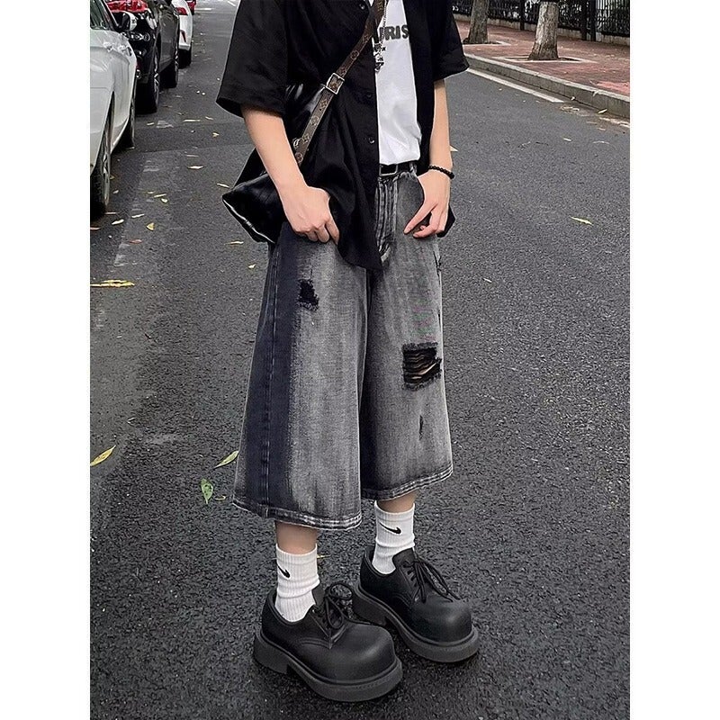 Unisex Classic Denim Jeans Loose Fit Daily Outdoor Wear - Image 3