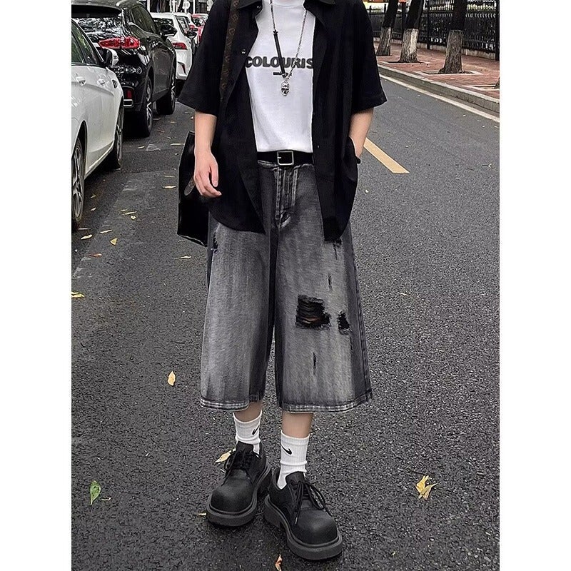 Unisex Classic Denim Jeans Loose Fit Daily Outdoor Wear - Image 2