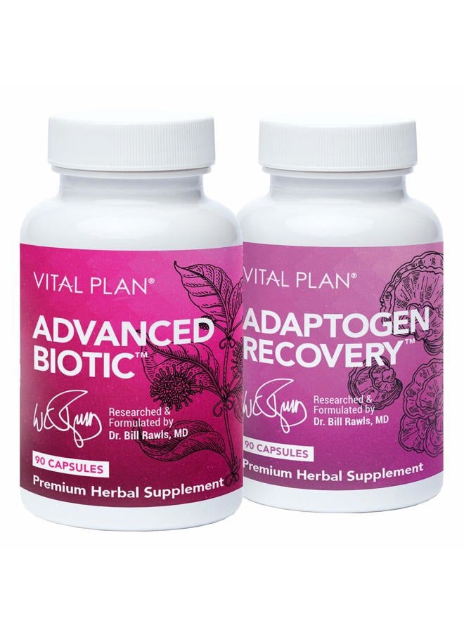 Vital Plan Immune Support Supplements by Dr. Bill Rawls – Immune Boost Bundle w/ Japanese Knotweed, Cat's Claw, Chinese Skullcap & Reishi Mushroom - Image 1