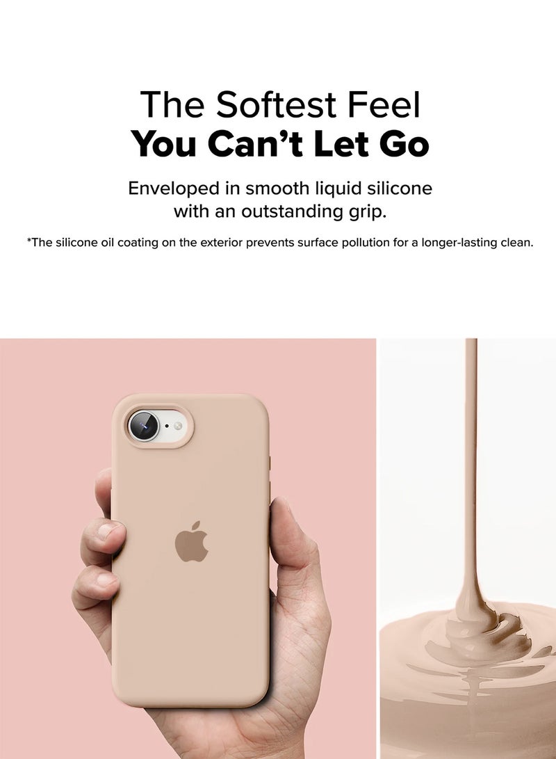 Wtech Apple iPhone 17e 5G 2026 Premium Soft Liquid Silicone Case Cover (MCRPSN) - Desert Sand - Image 3