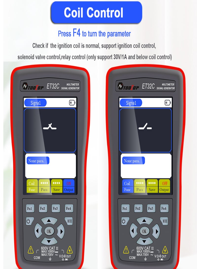 2in1 Car Signal Generator Multimeter 2.8inch Color Display Comprehensive Coil Solenoid Relay Control Dual Mode Switch Multiple Signal Outputs for Accurate Vehicle Maintenance Audio - Image 5