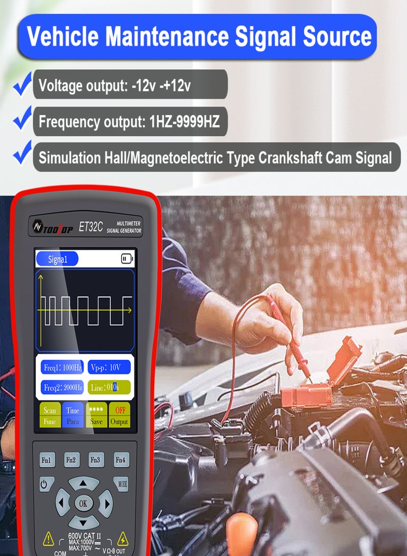 2in1 Car Signal Generator Multimeter 2.8inch Color Display Comprehensive Coil Solenoid Relay Control Dual Mode Switch Multiple Signal Outputs for Accurate Vehicle Maintenance Audio - Image 2