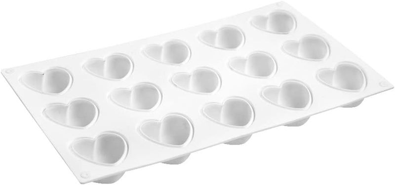 mostsom 15 Grid Heart Shaped Silicone Molds Cake Chocolate Mold Silicone Baking Pan Mold for DIY Cake Mousse Dessert Mould for Candy Fondant Ice Cream Soap Cupcake Cheesecake Jelly (Heart D) - Image 5