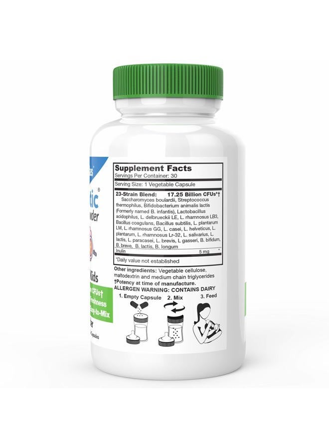 DrFormulas مسحوق بروبيوتيك نيكسا بايوتيك للأطفال والرضع والأطفال مع ساكاروميسيس بولاردي، ل. أسيودوفيلوس، ب. إنفانتيس أفضل من ماء الغريب أو قطرات الأطفال، 30 حصة - Image 2