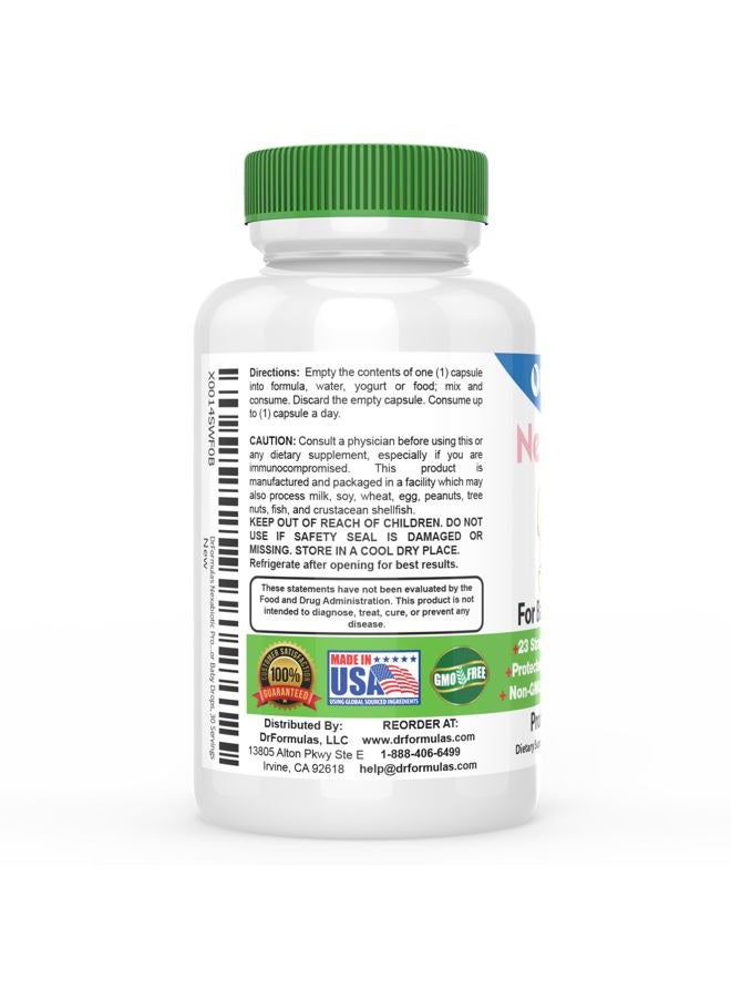 DrFormulas مسحوق بروبيوتيك نيكسا بايوتيك للأطفال والرضع والأطفال مع ساكاروميسيس بولاردي، ل. أسيودوفيلوس، ب. إنفانتيس أفضل من ماء الغريب أو قطرات الأطفال، 30 حصة - Image 3