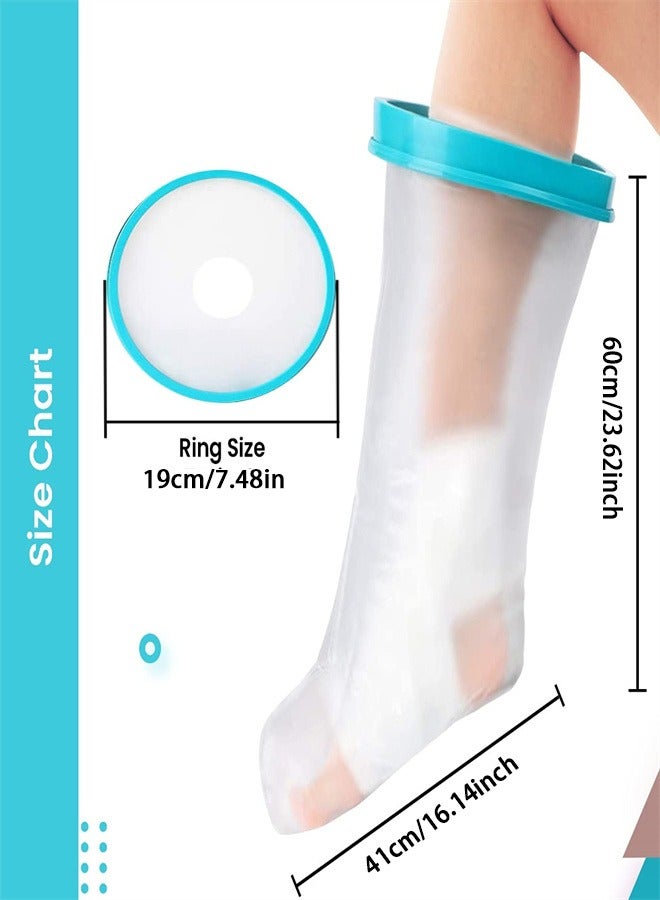 غطاء جبيرة للساق مقاوم للماء للاستحمام - أغطية جبيرة للساق للبالغين قابلة لإعادة الاستخدام مريحة وناعمة ومُحكمة الغلق ومانعة لتسرب الماء - Image 2