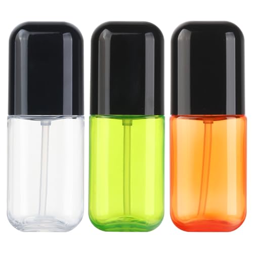 Dymoece Travel Spray Bottle 3 Pack 27oz80ml Portable Plastic Small Spray Bottles Refillable Mini Spray Bottle Empty Fine Mist Spray Bottles for Makeup Removers Perfume Essential Oils Toners Rose Waters - Image 1