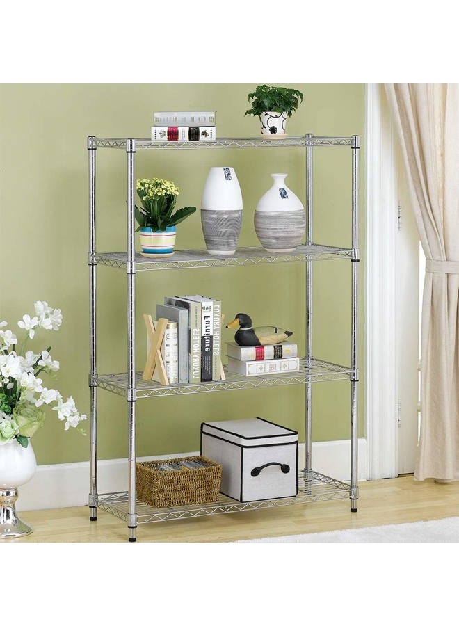 BestOffice Shelving Unit NSF Metal Large Storage Shelves Heavy Duty Height Adjustable Commercial Grade Steel Utility Layer Shelf Rack Organizer (36x14x54, Chrome) - Image 2