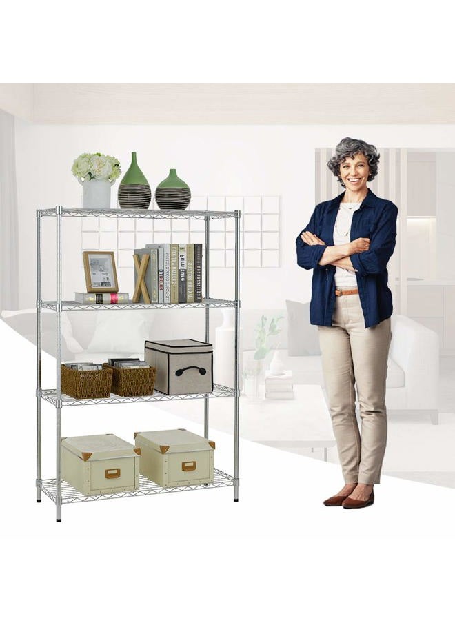 BestOffice Shelving Unit NSF Metal Large Storage Shelves Heavy Duty Height Adjustable Commercial Grade Steel Utility Layer Shelf Rack Organizer (36x14x54, Chrome) - Image 3