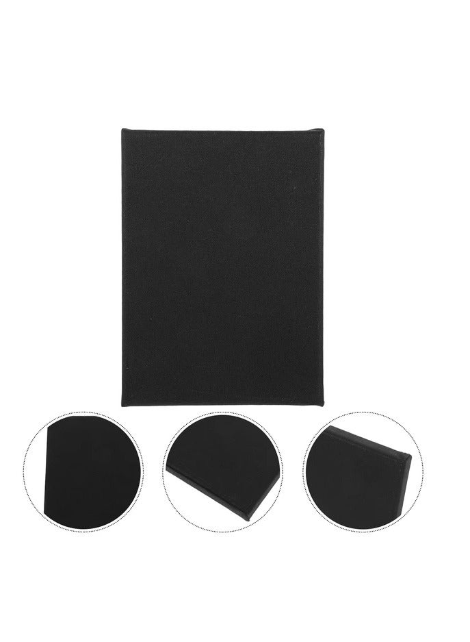MOTARRO Canvas Black,15X20 CM 100% Cotton Primed Acid-Free Stretched Black canvas for Painting, Art Supplies for Acrylic Pouring, Oil Painting and Watercolor Paints (Pack to 2)  - Image 2