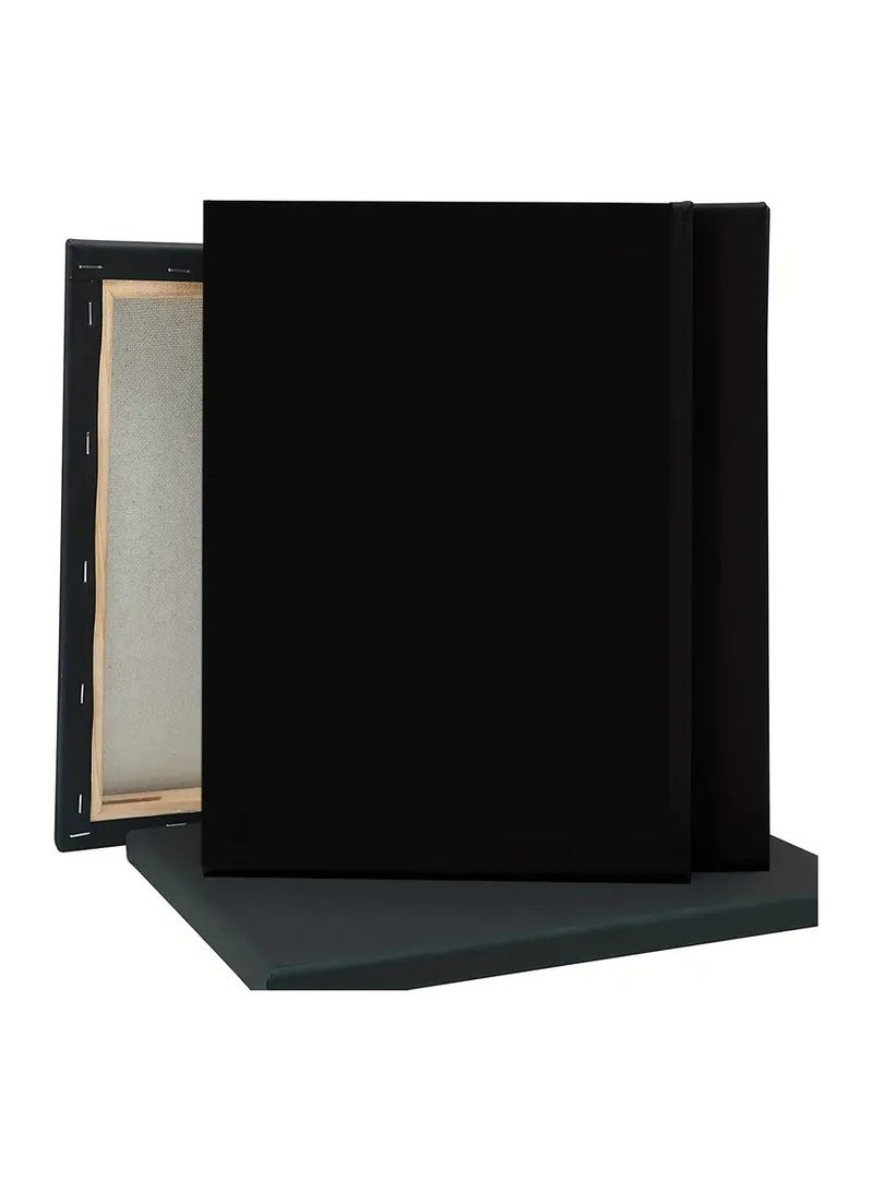 MOTARRO Canvas Black,15X20 CM 100% Cotton Primed Acid-Free Stretched Black canvas for Painting, Art Supplies for Acrylic Pouring, Oil Painting and Watercolor Paints (Pack to 2)  - Image 3
