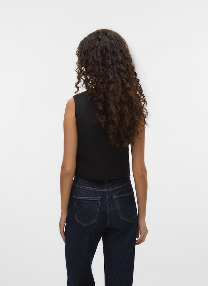 VERO MODA Casual Long Waistcoat - Image 4