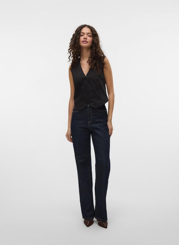 VERO MODA Casual Long Waistcoat - Image 3