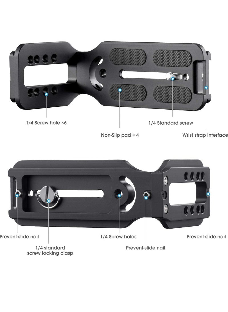 SYOSI - DSLR Camera L-type Quick Release Plate Vertical Horizontal Switching Tripod Quick Release Board Compatible with Canon/Nikon/Sony/DJI/Osmo/Ronin/Zhiyun Stabilizer Tripod Monopod - Image 1