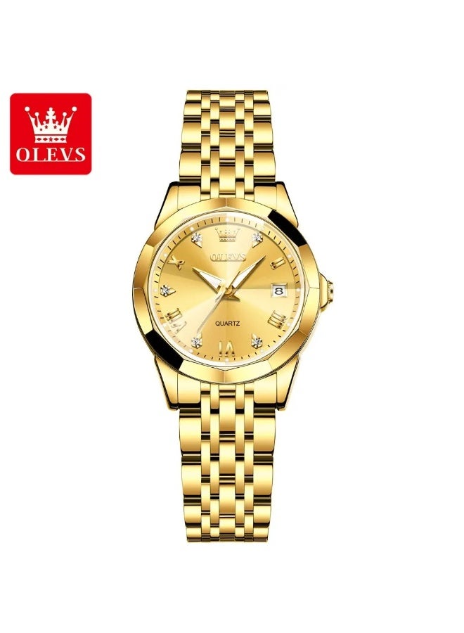 OLEVS OLEVS Top Brand Women's Watches Elegant Rhombus Mirror Original Quartz Ladies Wristwatch Stainless Waterproof Diamond Wristwatch - Image 1