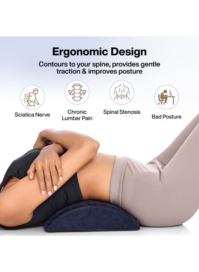 FOVERA Gel Back Stretcher Lumbar Traction for Upper & Lower Back Pain Relief, Lumbar Support, Sciatica Nerve, Spinal Stenosis, Posture Correction, Back Excercise, Back Cracker - Image 2