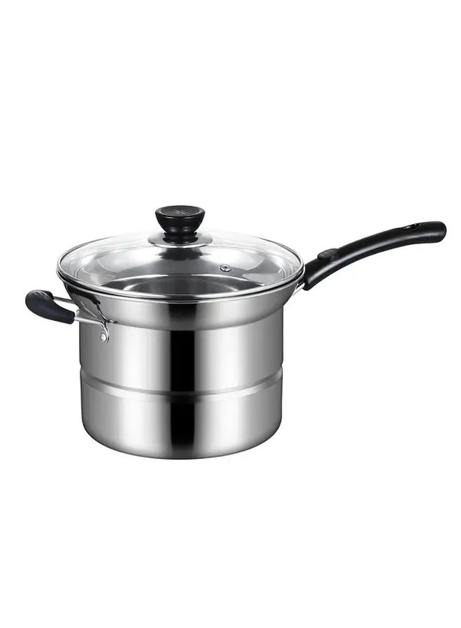 Stainless Steel 3 Piece Cooking Pot Set With Lid For Noodles Soup Frying - Image 5