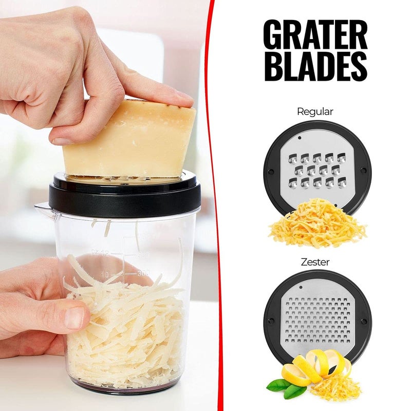 fullstar Vegetable Spiralizer Vegetable Slicer - 8 in 1 Zucchini Spaghetti Zoodle Maker Veggie Spiralizer Adjustable Handheld Zucchini Noodle Maker with Container - Image 4