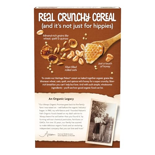 Nature's Path Organic Heritage Flakes® Cereal, 13.25 oz (Pack of 1), Non-GMO - Image 3