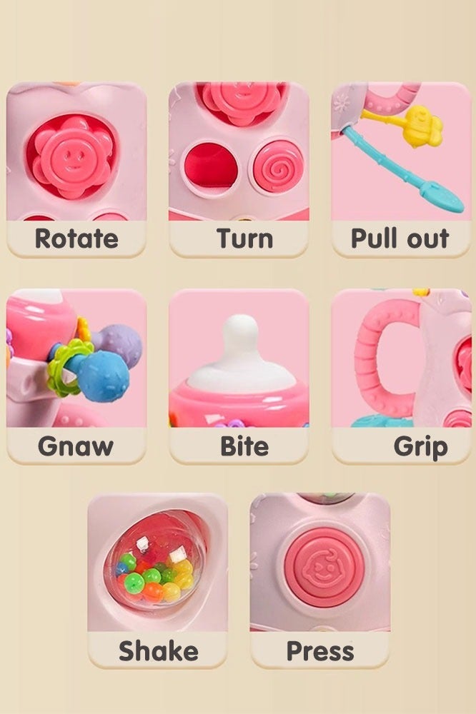 Baby Teethers for 0+ Months, Montessori Sensory Toys, Chewable Teething Bottles - Image 5