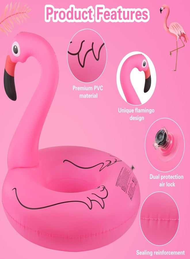 Sinbyuer 2Pack Inflatable Flamingo Pool Float for Adults, 42'' Extra Large Pink Pool Float Tube, Pool Inner Tube Water Floaties for Adults, Blow Up Flamingo Floats for Beach, Lake - Image 3