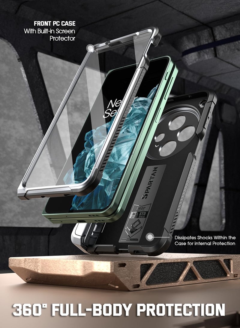 Poetic Spartan Case for OnePlus Open/Oppo Find N3, [Hinge Protection] [Kickstand] [Oppo Pen Holder] Full-Body Protective Rugged Cover, Built-in Screen Protector, Gun Metal - Image 3