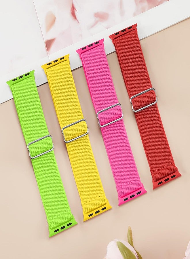 CCnutri Stretchy Nylon Solo Loop Bands Compatible with Apple Watch 38mm 40mm 41mm 42mm 44mm 45mm 46mm 49mm, Sport Elastic Wristbands Women Men Straps for iWatch Series 10/9/8/7/6/5/4/3/2/1/SE 2/Ultra/Ultra 2 - Image 5