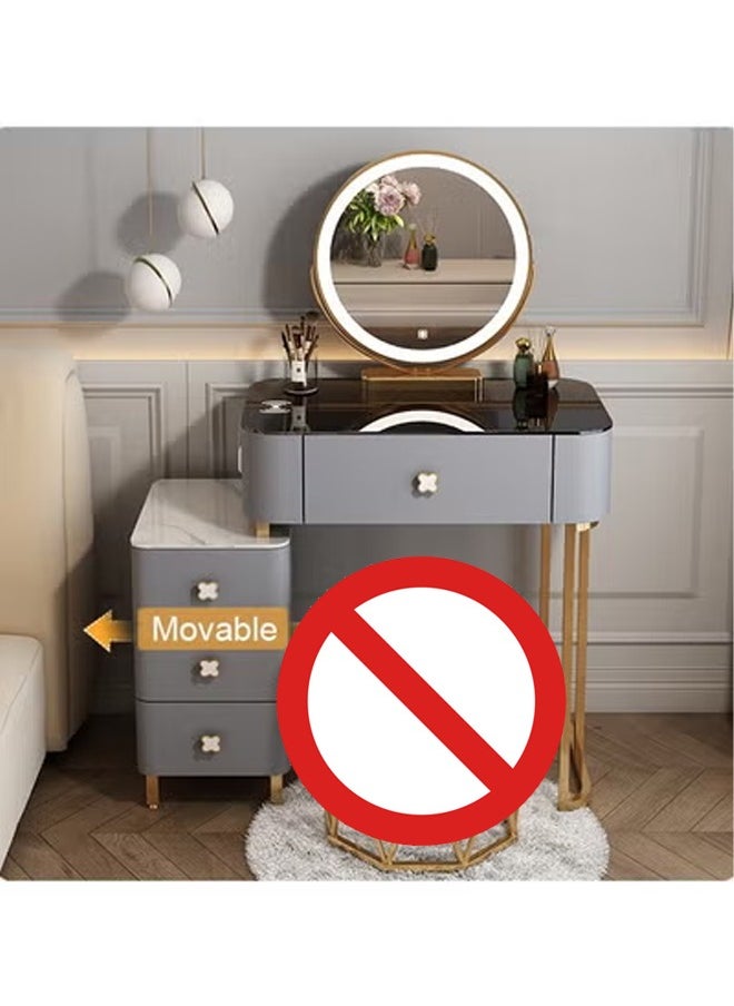 keke Makeup Dressing Table LED Mirror With Wireless Charging Pad And Storage Cabinet  - Image 2