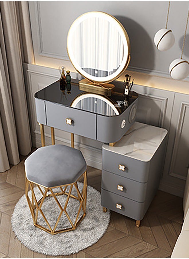 keke Makeup Dressing Table LED Mirror With Wireless Charging Pad And Storage Cabinet with Chair - Image 1
