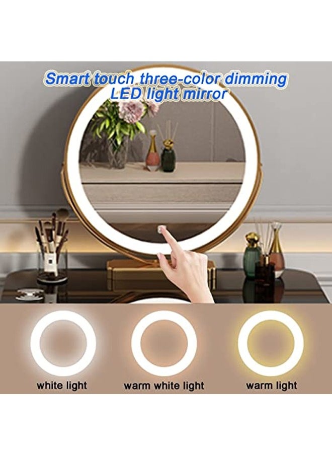 keke Makeup Dressing Table LED Mirror With Wireless Charging Pad And Storage Cabinet  - Image 3