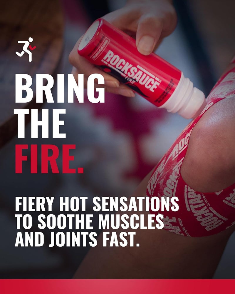RockTape 1 RockSauce Fire Heated Roll On Pain Relief, Red, 3 ounce US - Image 2