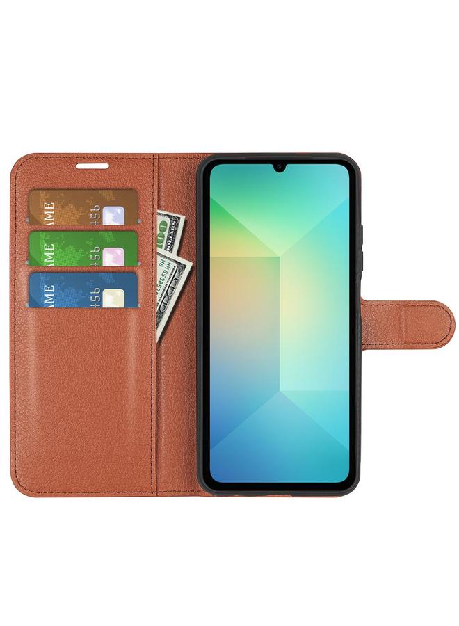 S-TOP Case For Samsung Galaxy A06 5G Litchi Texture Horizontal Flip Leather Phone Case with Holder - Image 4