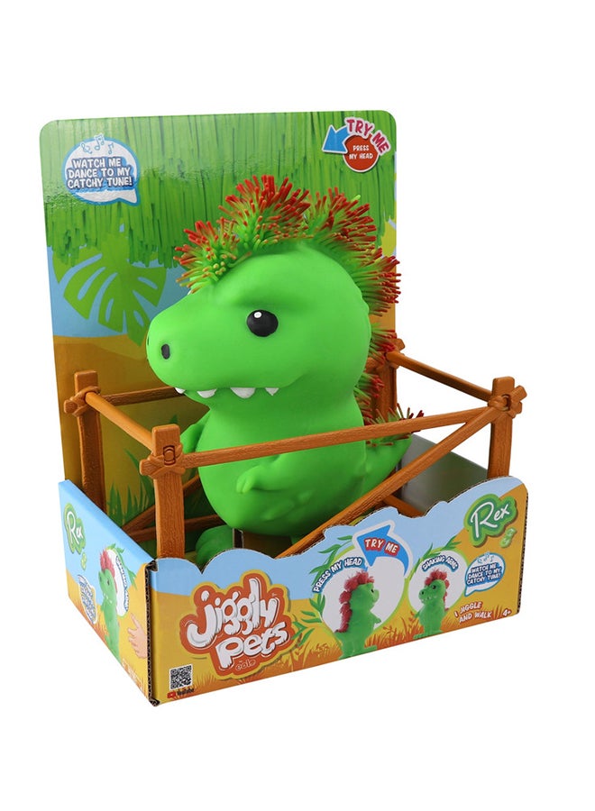 EOLO Jiggly Pets Rubbery Walking Rex With Sounds And Effects - Open Try Me Cage Pack - Image 2