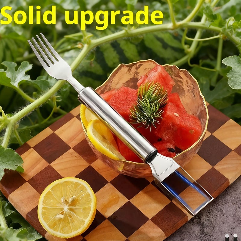 Silvery Double Headed Watermelon Slicer Tool Stainless Steel Rust Proof Kitchen Utensil - Image 5