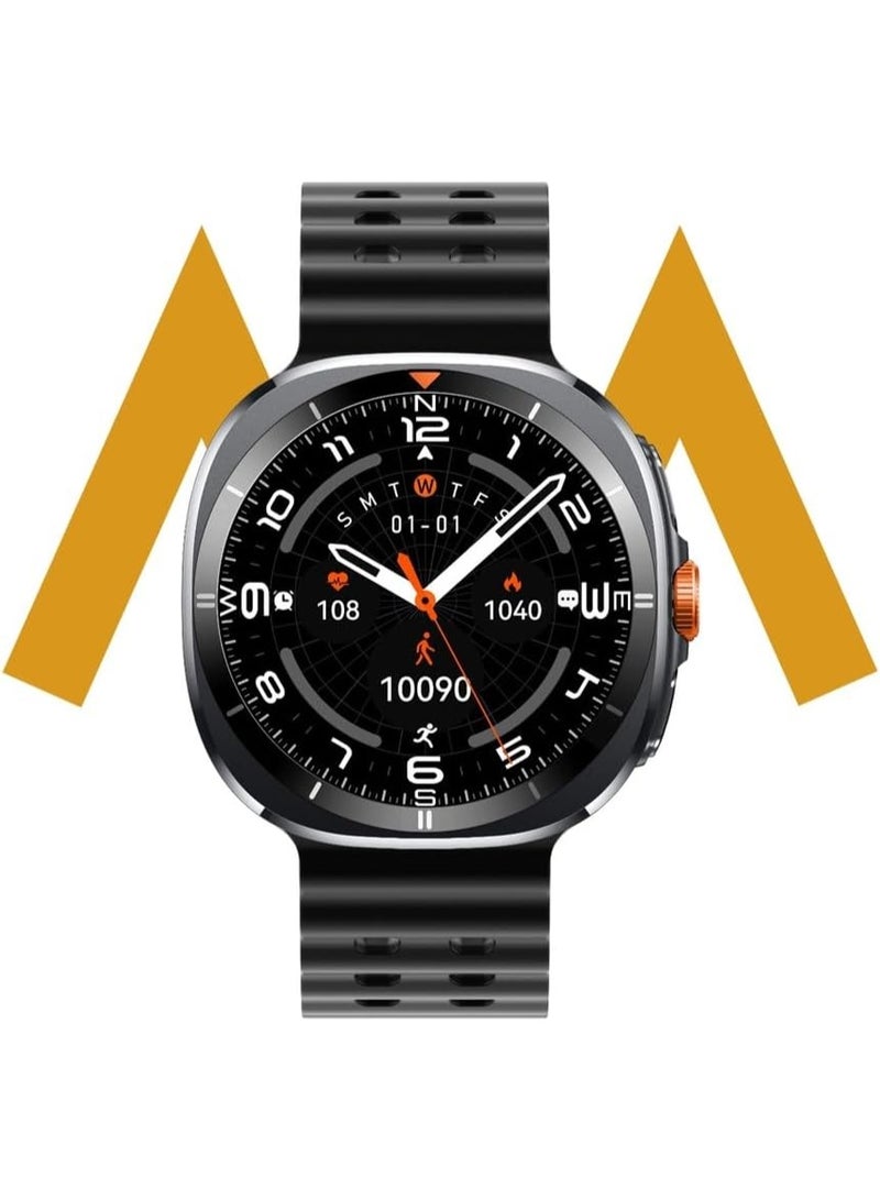 7MD Smart Watch, 1.43 Inch AMOLED Display, Bluetooth Calling, 100 Sports Modes, Blood Pressure and Heart Rate Monitor, Sleep Tracker, IP68 Waterproof Fitness Smartwatch for Men and Women - Image 1