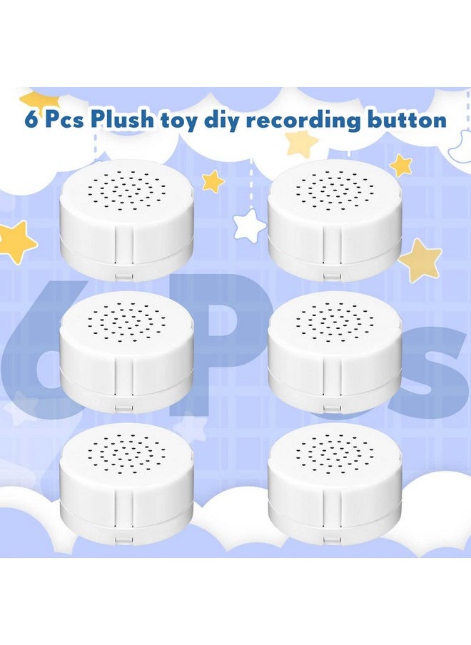 Handepo Handepo 6 Pcs White Sound Recorder Voice Recorder Music for Stuffed Animal, Toy Recording Device Recordable Sound Module, Record Messages for Plush Toy Doll Stuffed Bear Toy Pillow (60 Seconds)  - Image 3