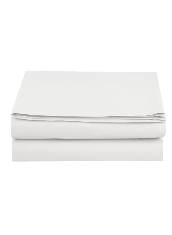 Elegant Comfort Premium Hotel Quality 1 Piece Flat Sheet Luxury And Softest 1500 Thread Count Egyptian Quality Bedding Flat Sheet Wrinkle Free Stain Resistant King White  - Image 1