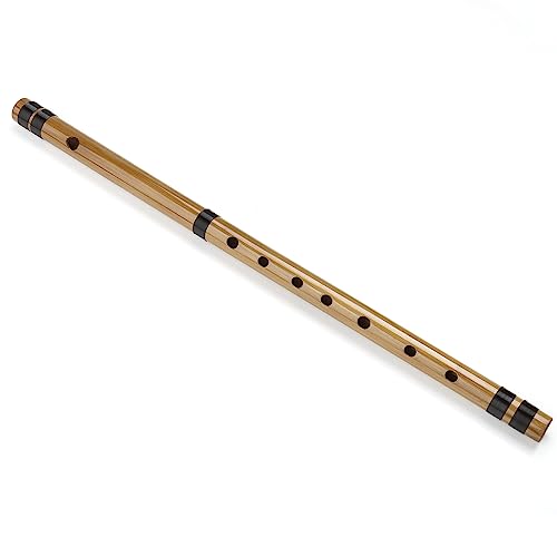 MoonAngel Japanese Bamboo Flute with Black Lines 7/8 Hon Handmade Bamboo Musical Instrument (8 Hon) - Image 1