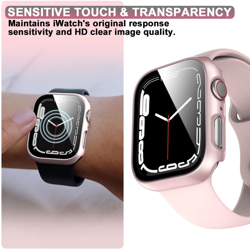 Rontion 6 Pack Hard PC Case for Apple Watch 38mm Series 3/2/1 with Tempered Glass Screen Protector, Ultra-Thin Scratch Resistant Full Protective Bumper Cover for iWatch 38mm Accessories - Image 3