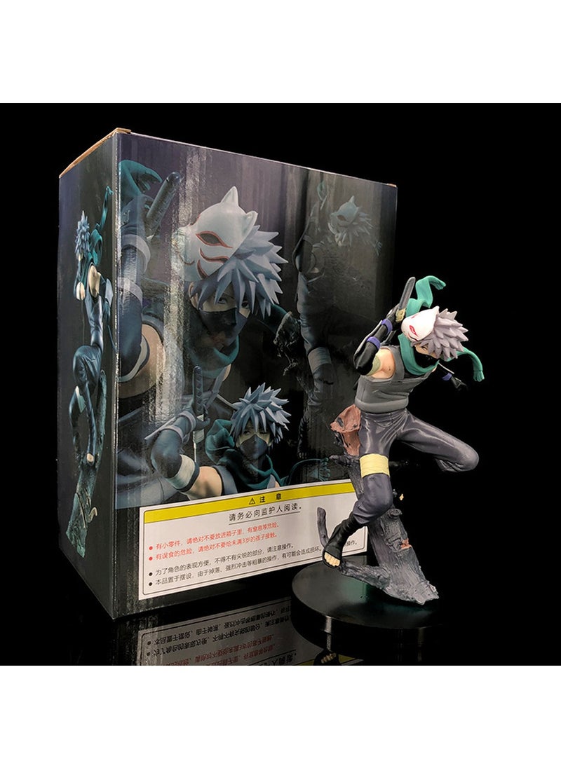 Generic - Fiery Ninja Animation Shippuden Running Raikiri Flag Konoha Ninja Hatake Kakashi Anime Model Ornament 27cm - Image 1
