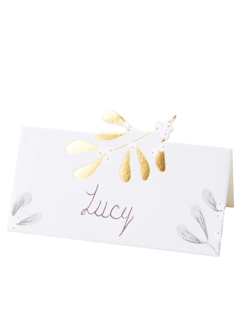 Talking Tables Botanical Mistletoe Placecards 12 Pack